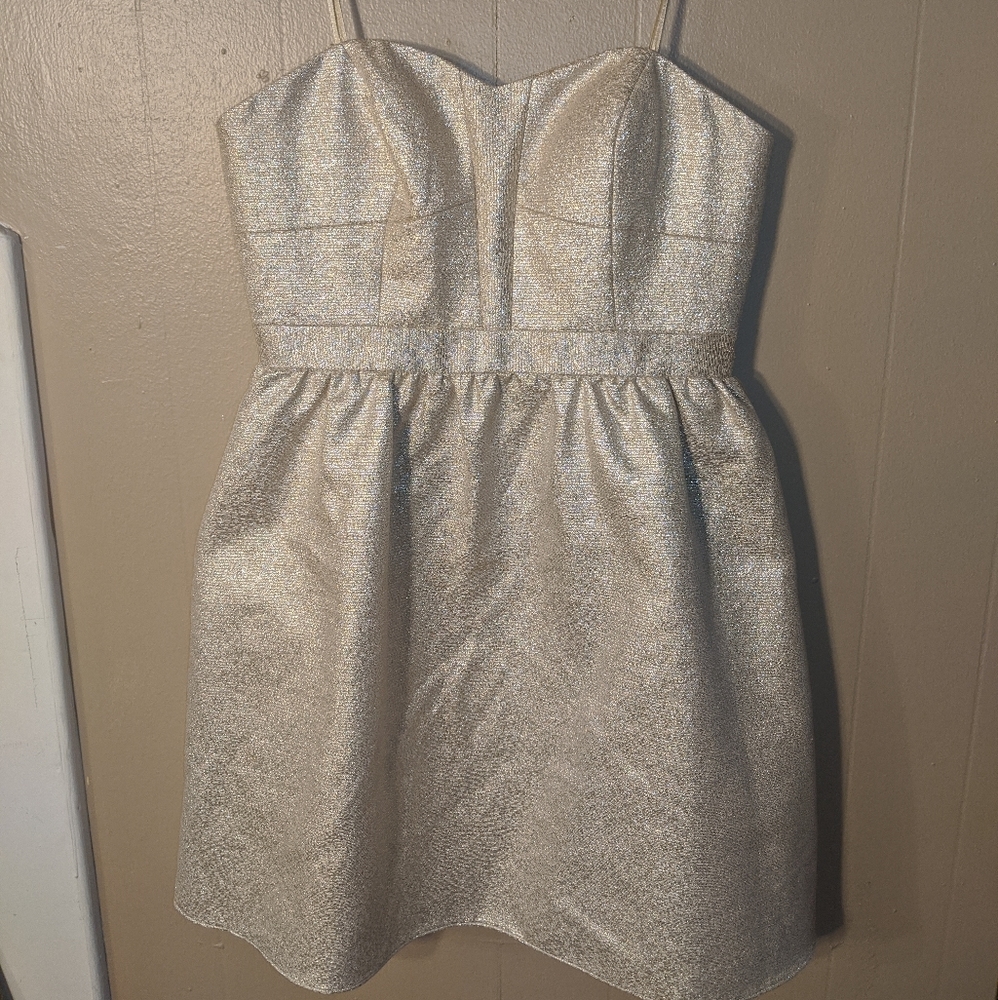 Adorable Gold Strapless Dress, WITH POCKETS!